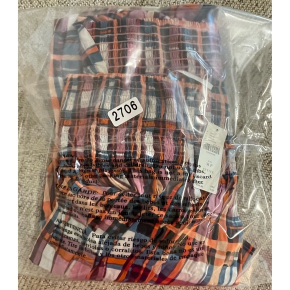 Anthropologie Plaid Ruffled Maxi Dress NWT Size Medium Petite - Picture 12 of 14